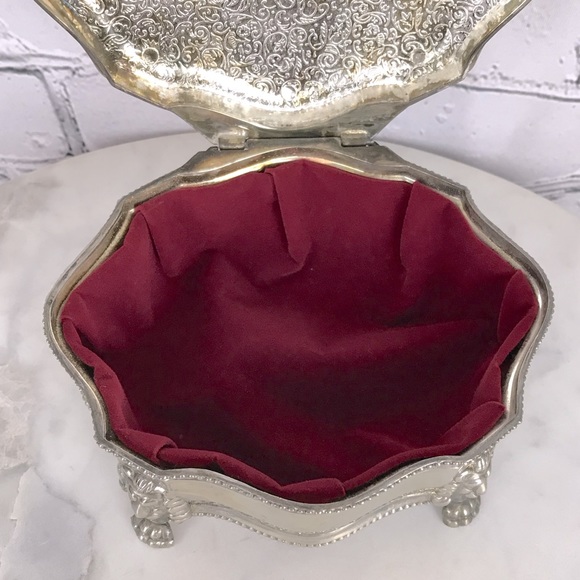 International Silver Company British Royal Lion Crest Vintage Hinged Jewelry Box - Picture 8 of 11